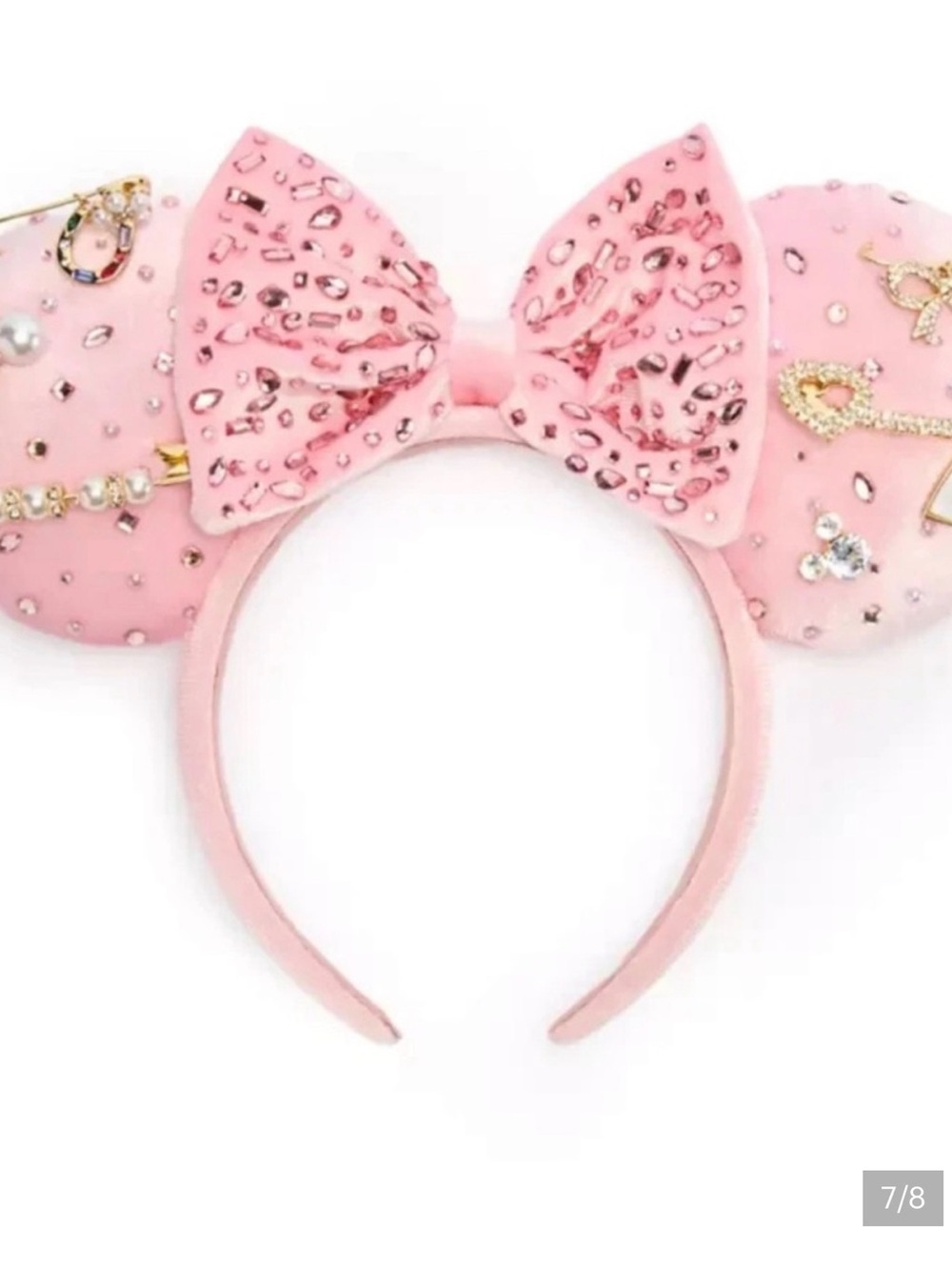 Limited edition Disney Pink Minnie Mouse Charm Ear Headband with special box